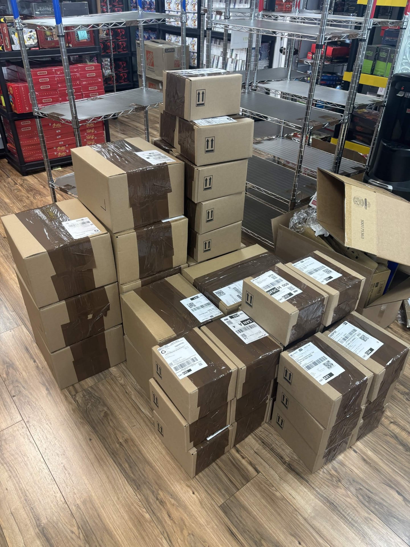 Fulfillment associate packing a customer order